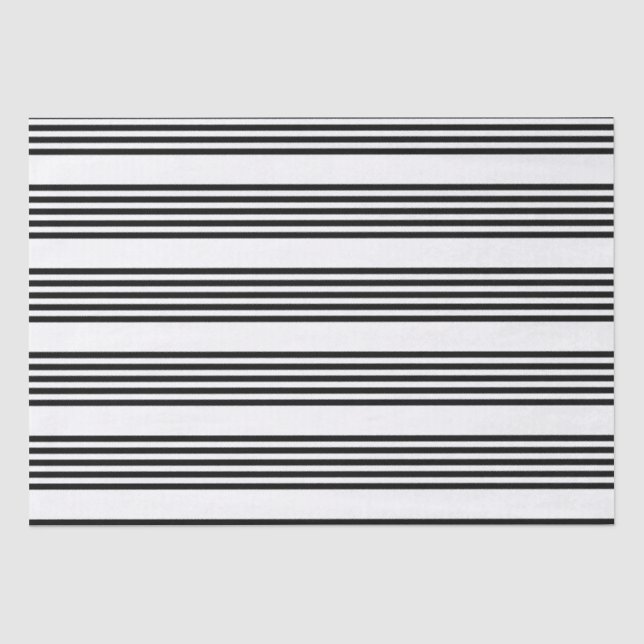 Schwarzweißmuster mit fünf Streifen Seidenpapier (Vorderseite)