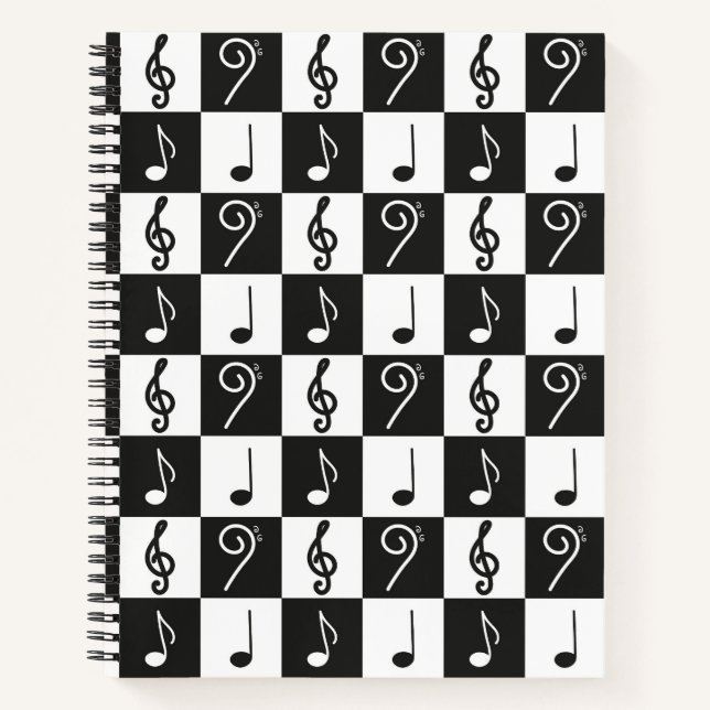 Schwarzweißmuster Notizbuch (Vorderseite)