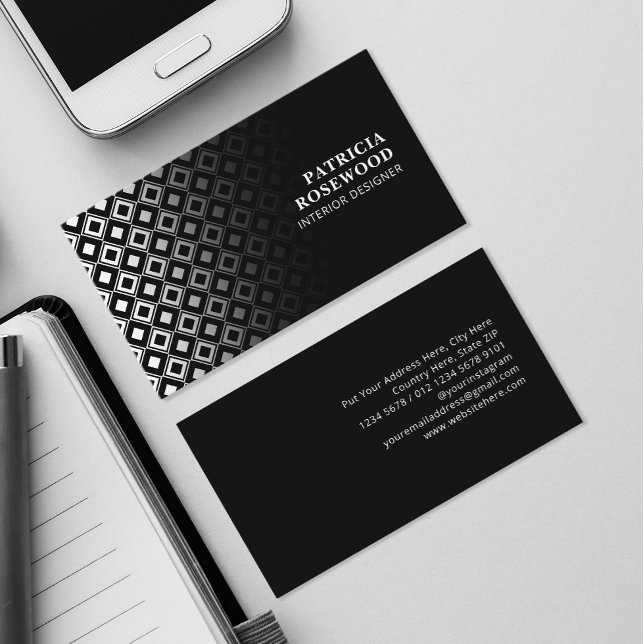 Schwarzweißmuster Visitenkarte (Von Creator hochgeladen)