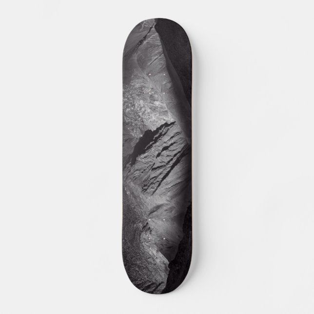 Schwarzweißnachthimmel Skateboard (Vorderseite)