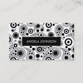 Schwarzweißpaisley Visitenkarte