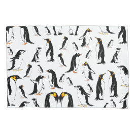Schwarzweißpinguin-Muster Kissenbezug