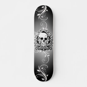 Schwarzweißplatte mit Skate Skateboard