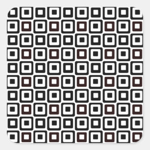 Schwarzweißplätze Quadratischer Aufkleber