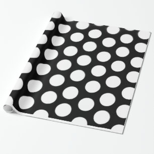 Schwarzweißpolka-Dot Geschenkpapier
