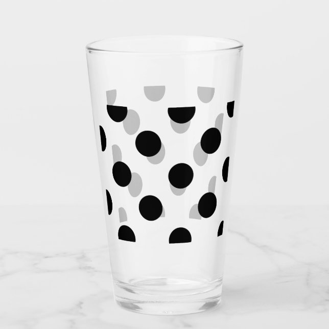 Schwarzweißpolka-Dot Glas (Vorderseite)