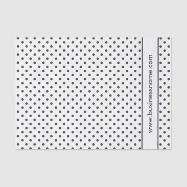 Schwarzweißpolka-Dot Seidenpapier (Vorderseite)