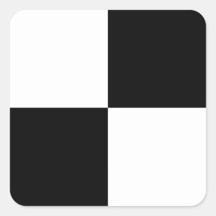 Schwarzweißrechtecke Quadratischer Aufkleber