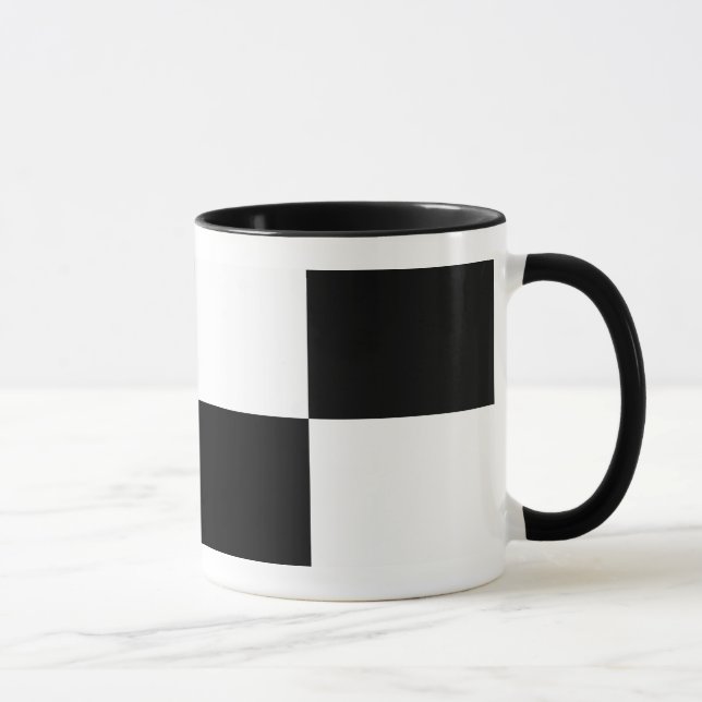 Schwarzweißrechtecke Tasse (Rechts)