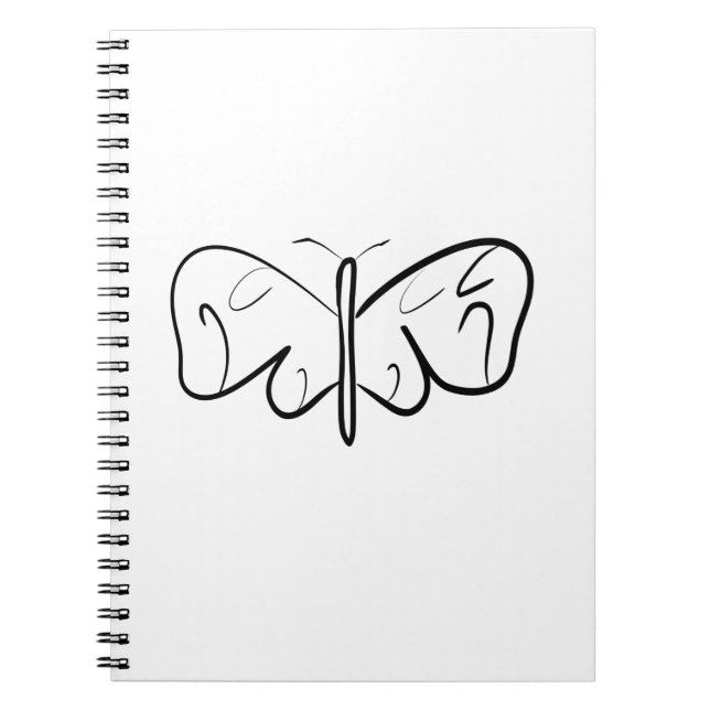 Schwarzweißschmetterling Notizblock (Vorderseite)