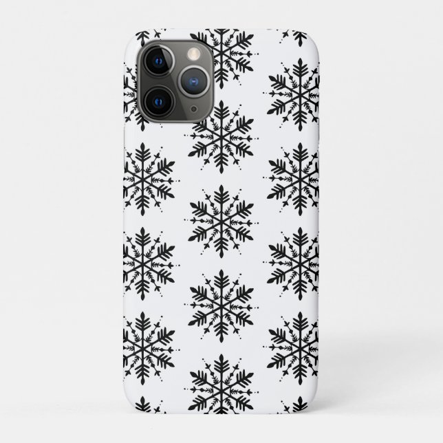 Schwarzweißschneeflocke Case-Mate iPhone Hülle (Rückseite)