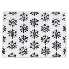 Schwarzweißschneeflocke Große Geschenktüte