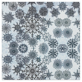 Schwarzweißschneeflocken Stoff