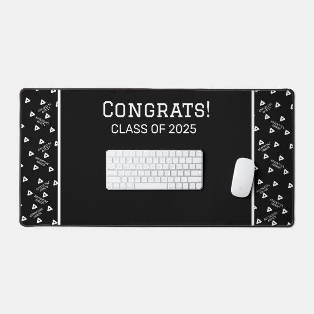 Schwarzweißschreibmatte Schreibtischunterlage (Tastatur & Maus)