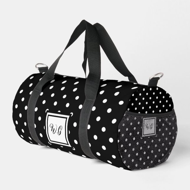 Schwarzweißspalte Duffle Bag (Rechte Ecke)
