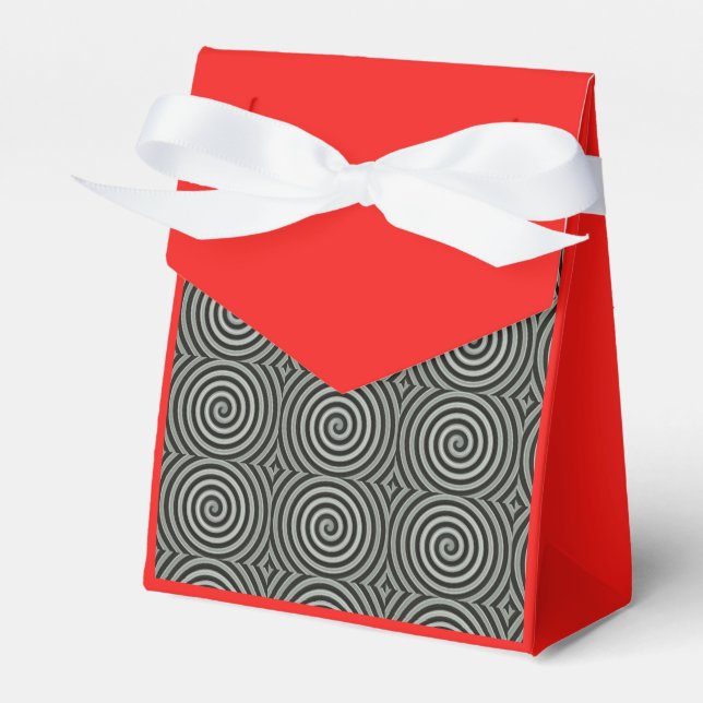 Schwarzweißspirale Geschenkschachtel (Vorderseite)