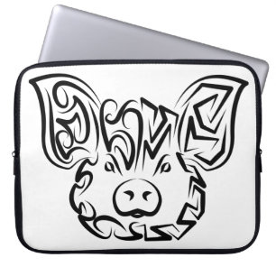 Schwarzweißstäbchen Laptopschutzhülle
