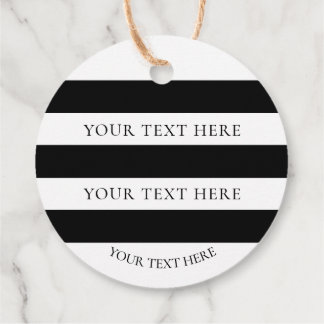 Schwarzweißstreifen Geschenkanhänger