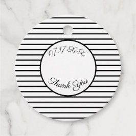 Schwarzweißstreifen Geschenkanhänger