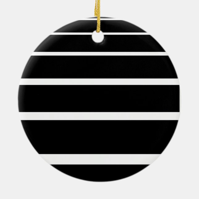 Schwarzweißstreifen Keramik Ornament (Hinten)