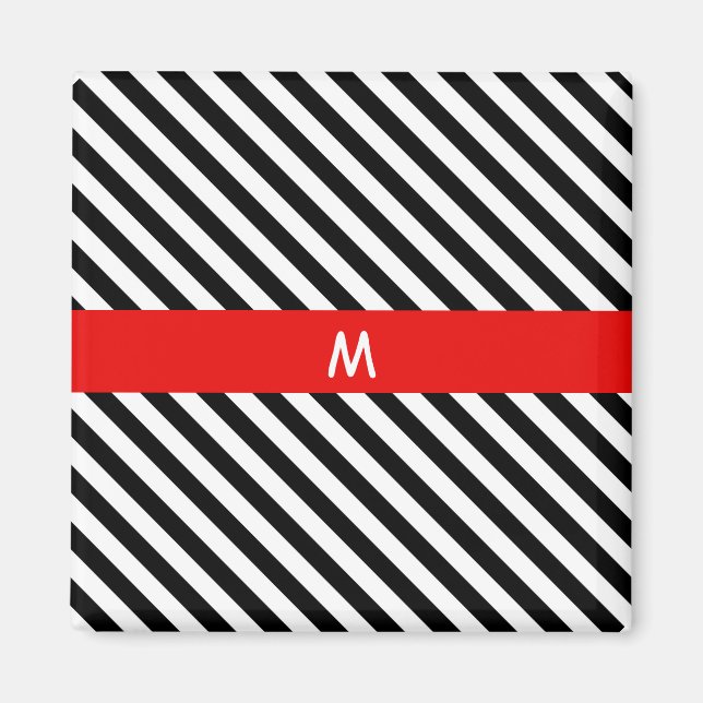 Schwarzweißstreifen Magnet (Vorne)