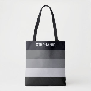 Schwarzweißstreifen mit mit Monogramm Streifen