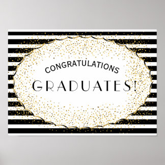 Schwarzweißstreifen Poster