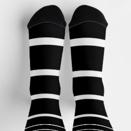 Schwarzweißstreifen Socken