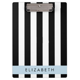 Schwarzweißstreifen, Streifen, Linien, Ihr Name Klemmbrett