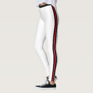 Schwarzweißstreifen Weiße Leggings - Ihre Farben
