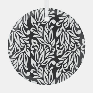 Schwarzweißtextilien. Ornament Aus Glas