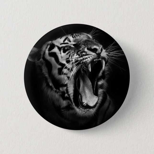Schwarzweißtiger Inspiration Button (Vorderseite)