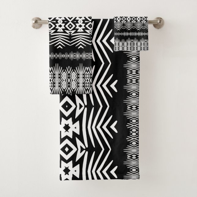 Schwarzweißtuch  badhandtuch set (Insitu)