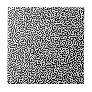Schwarzweißturing-Motiv Fliese