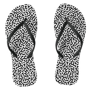 Schwarzweißturing-Motiv Flip Flops