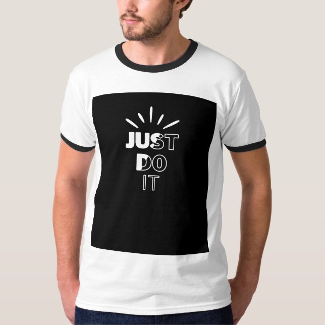 SchwarzweißTypografie T-Shirt (Vorderseite)