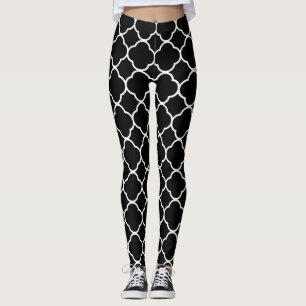 Schwarzweißviertel Leggings