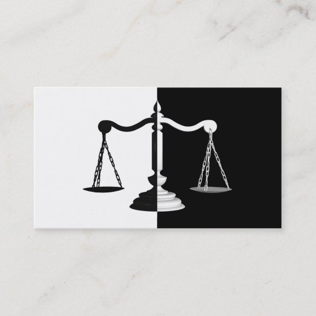 Schwarzweißwaage Visitenkarte (Vorderseite)