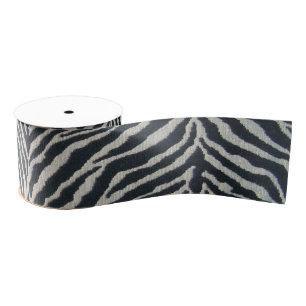 Schwarzweißzebradruck Ripsband