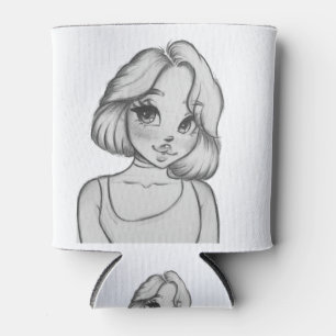 Schwarzweißzeichen Dosenkühler