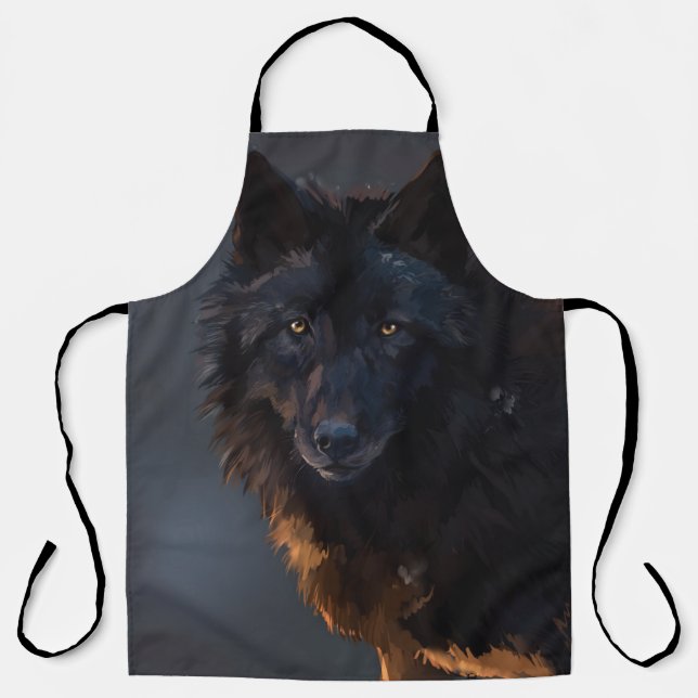 Schwarzwolf Schürze (Vorderseite)