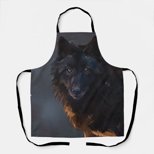Schwarzwolf Schürze (Vorderseite)