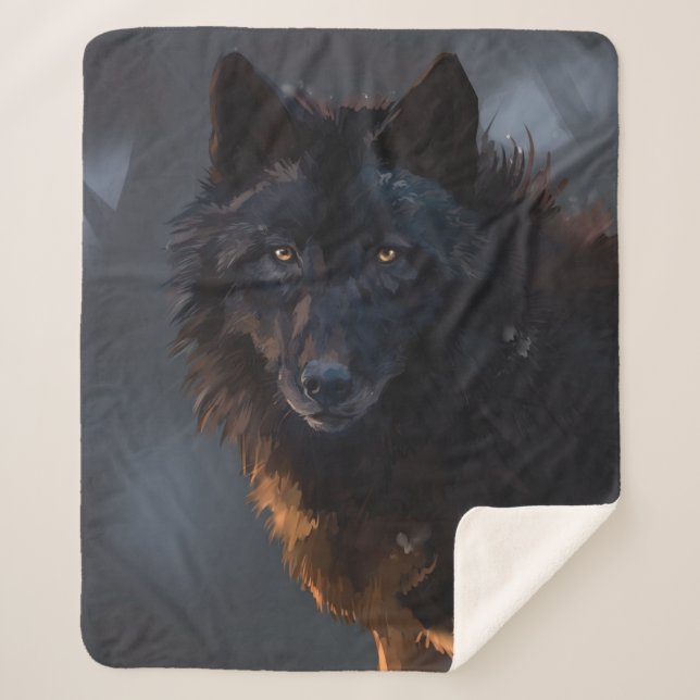 Schwarzwolf Sherpadecke (Vorderseite)