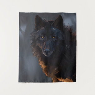 Schwarzwolf Wandteppich