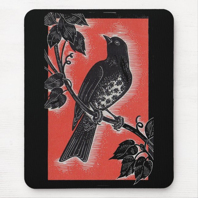 Schwarzwurgel mit Rot Mousepad (Vorne)