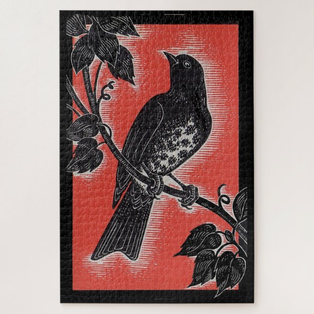 Schwarzwurgel mit Rot Puzzle (Vertikal)