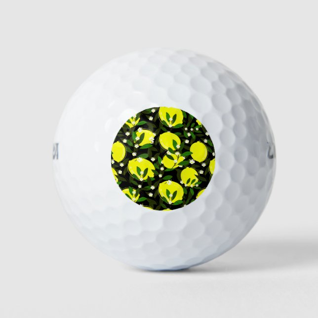 SchwarzZitronen Golfball (Vorderseite)