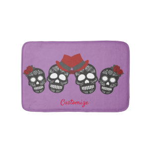 Schwarzzucker-Skulls-Tag der toten Thunder_Cove  Badematte
