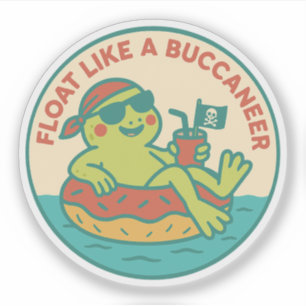 Schwebe wie ein Buccaneer-Frosch Aufkleber