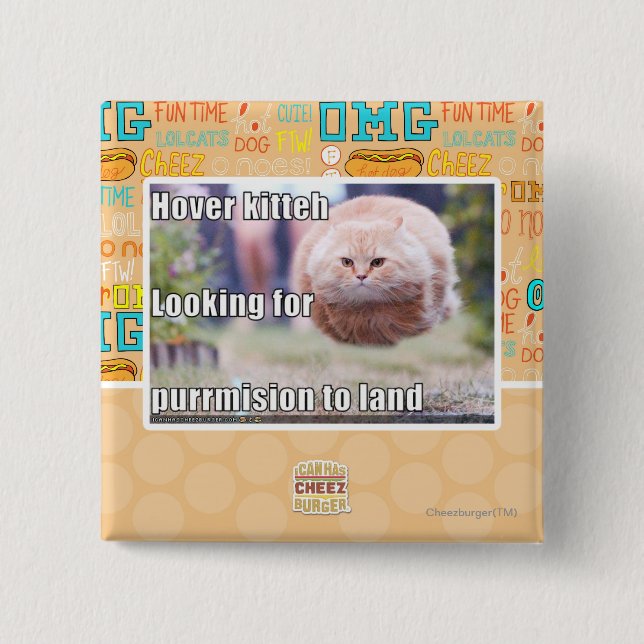 Schwebeflug kitteh button (Vorderseite)